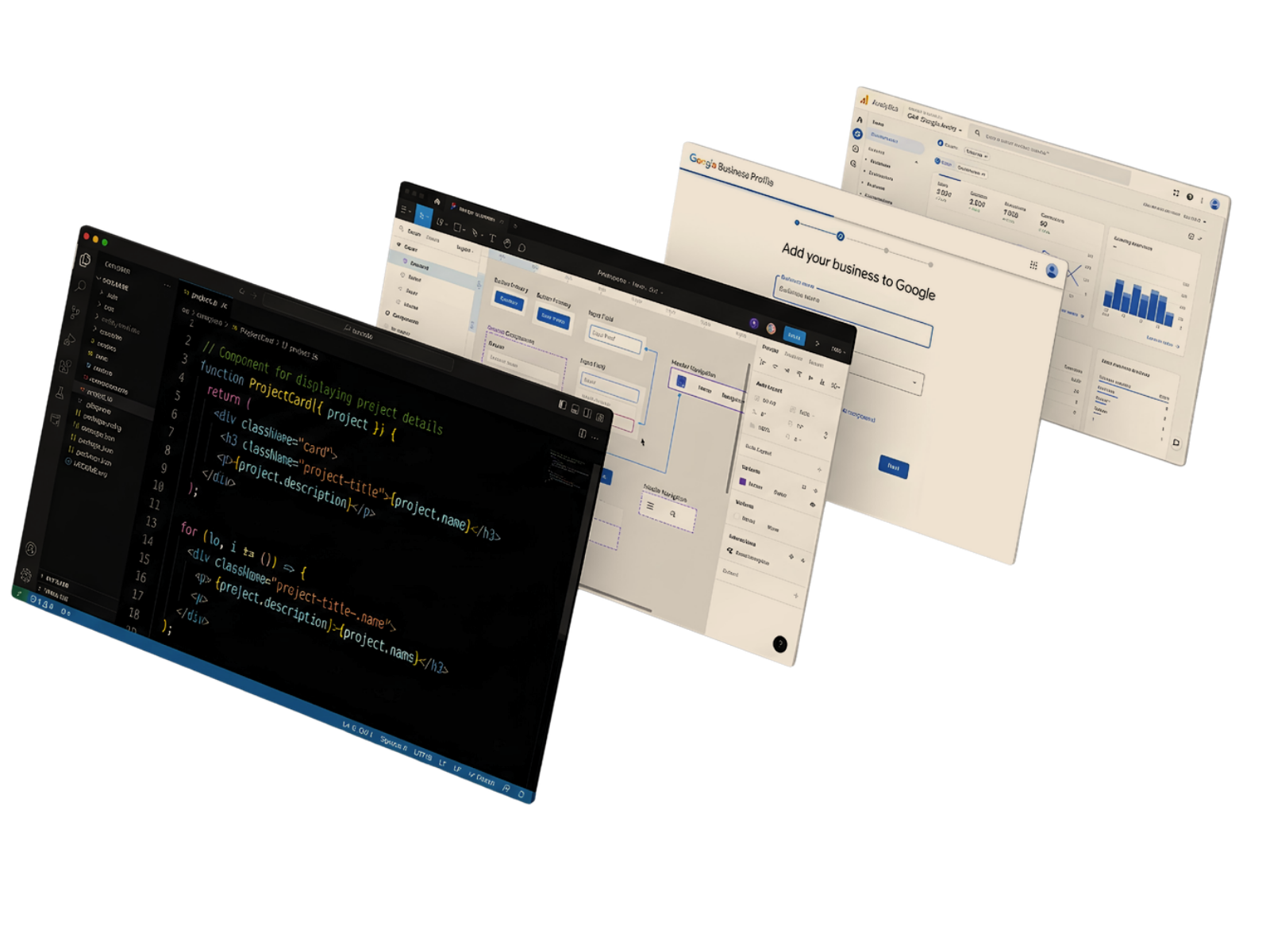 Screenshot of a PHdigital website build in progress